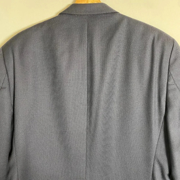 Hart Schaffner Marx Wool Sport Coat Dinner Jacket Blazer Men's 44R Navy Career - Picture 10 of 13